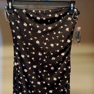 Womens shoulderless flower sun dress